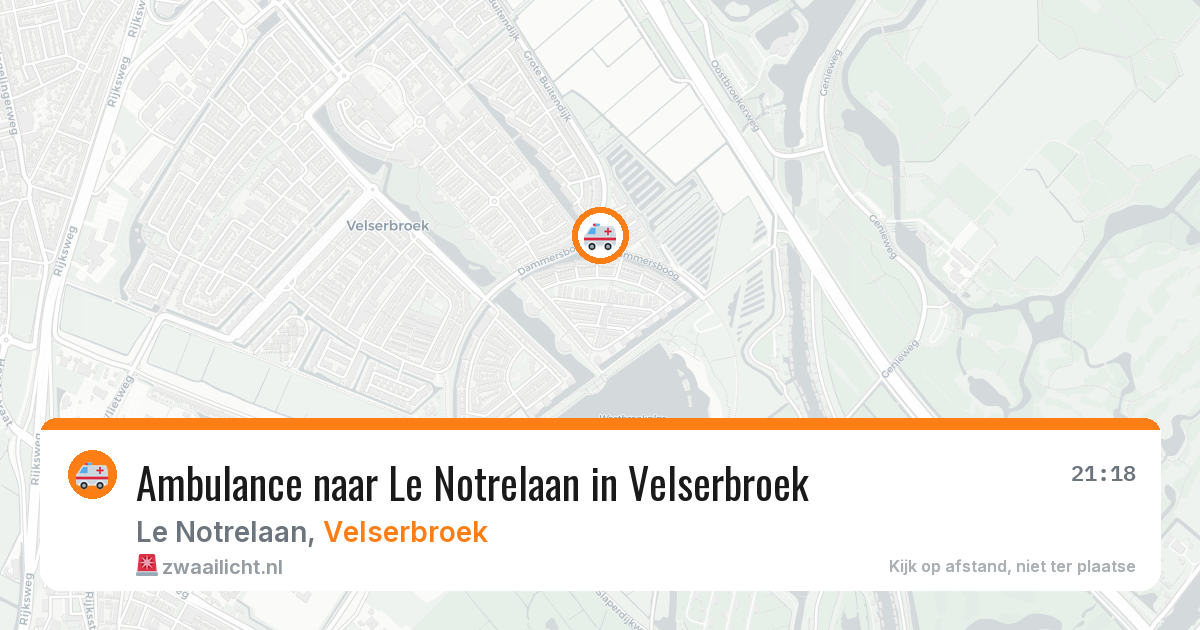Ambulance naar Le Notrelaan in Velserbroek — 31 jul 2026