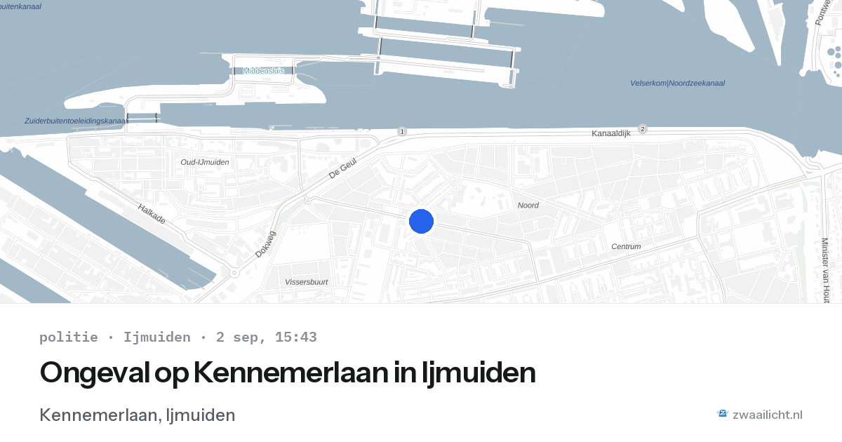 Ongeval op Kennemerlaan in Ijmuiden — 2 sep 2026