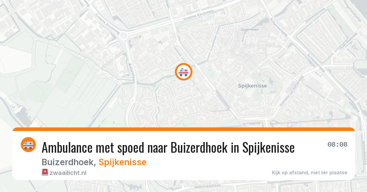 Ambulance met spoed naar Buizerdhoek in Spijkenisse — 10 jul 2026