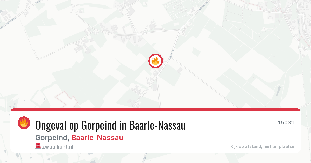 Ongeval op Gorpeind in Baarle-Nassau — 23 mei 2026