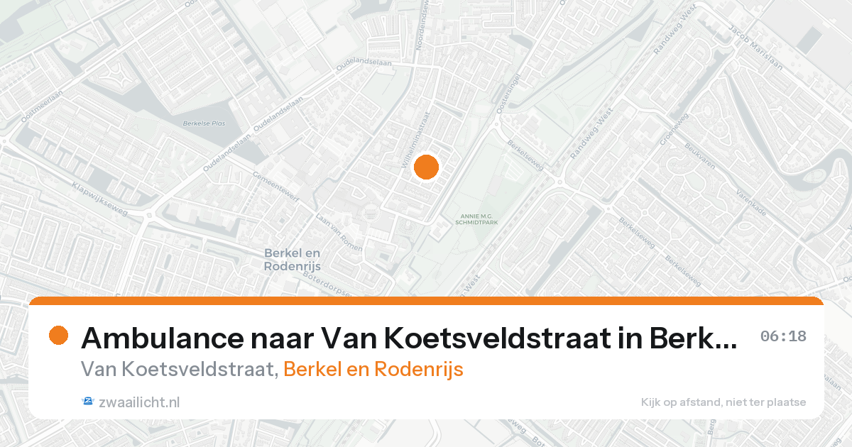 Ambulance naar Van Koetsveldstraat in Berkel en Rodenrijs — 4 jun 2026