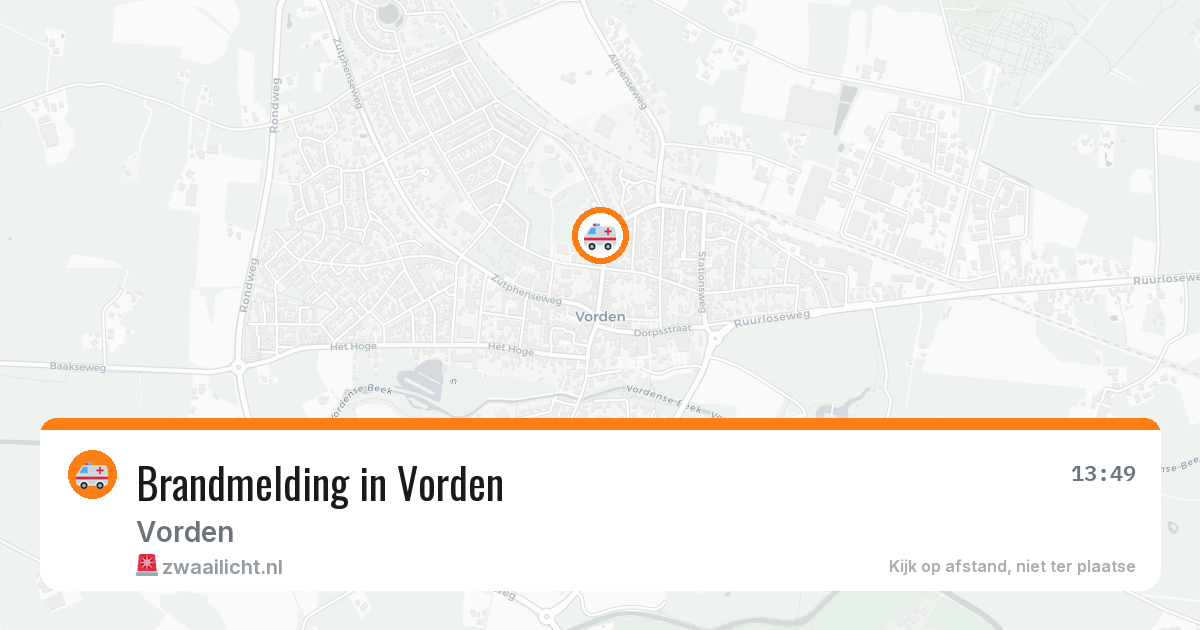 Brandmelding in Vorden — 10 aug 2026