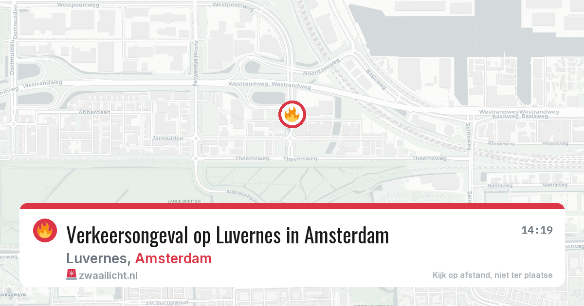 Verkeersongeval op Luvernes in Amsterdam — 23 jul 2026