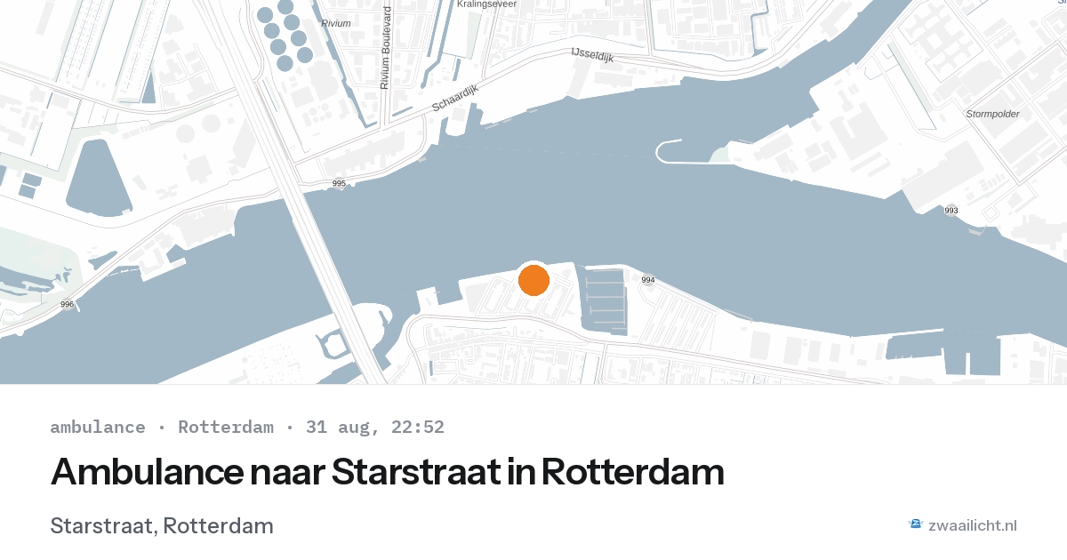 Ambulance naar Starstraat in Rotterdam — 31 aug 2026