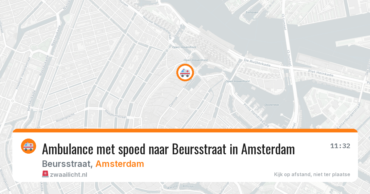 Ambulance met spoed naar Beursstraat in Amsterdam — 23 apr 2026