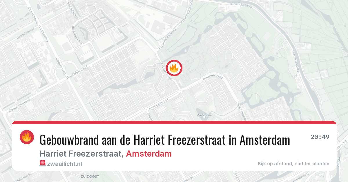 Gebouwbrand aan de Harriet Freezerstraat in Amsterdam — 4 mrt 2026