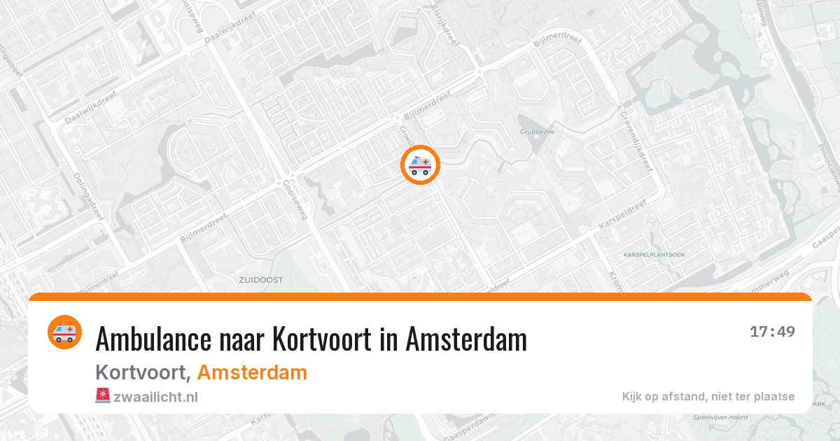 Ambulance naar Kortvoort in Amsterdam — 27 mrt 2026