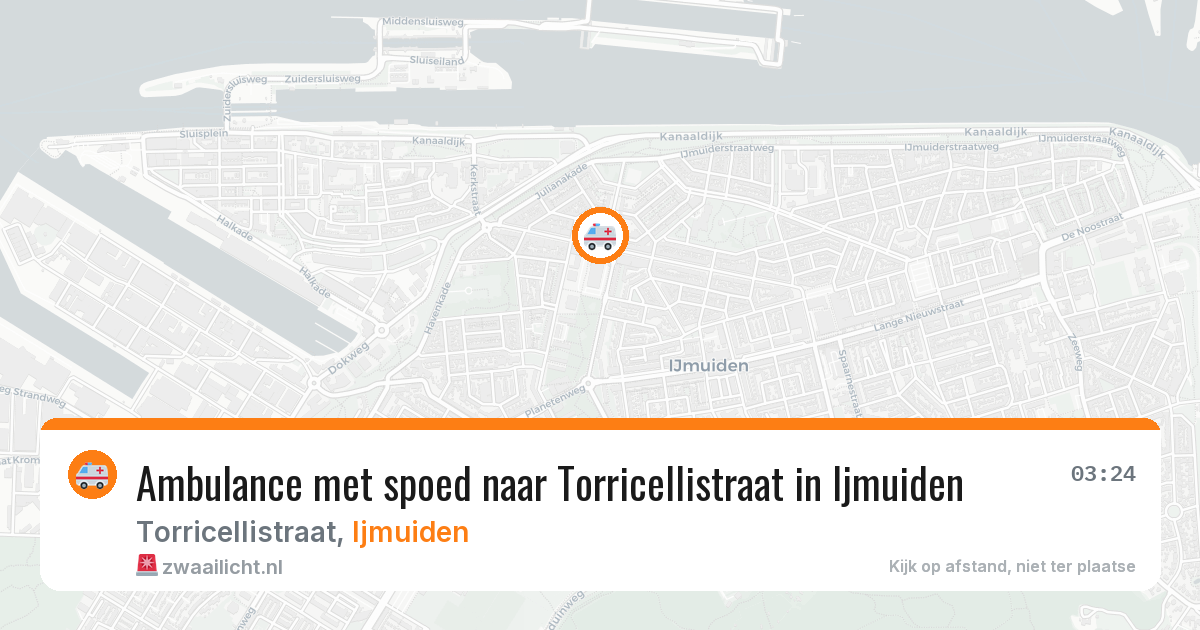 Ambulance met spoed naar Torricellistraat in Ijmuiden — 14 apr 2026