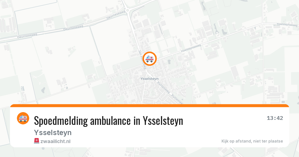 Spoedmelding ambulance in Ysselsteyn — 10 apr 2026