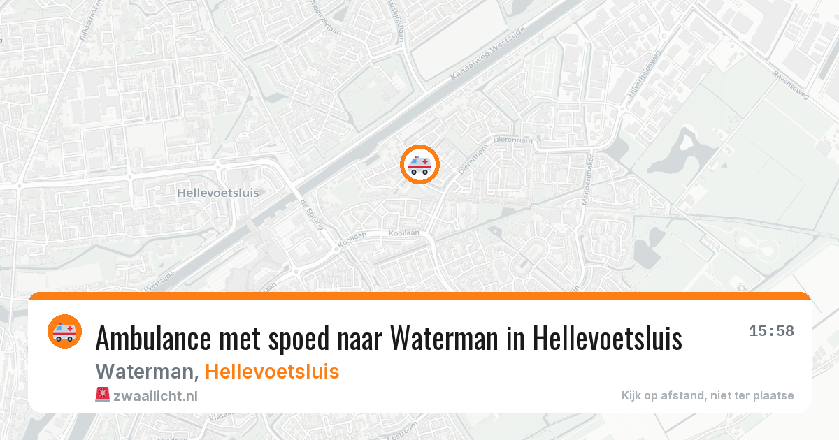 Ambulance met spoed naar Waterman in Hellevoetsluis — 8 aug 2026