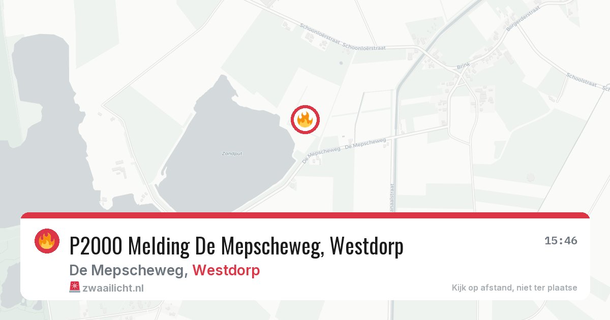 P2000 Melding De Mepscheweg, Westdorp — 4 feb 2026