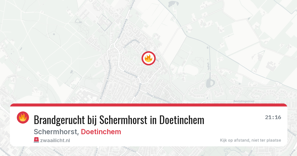 Brandgerucht bij Schermhorst in Doetinchem — 10 jun 2026