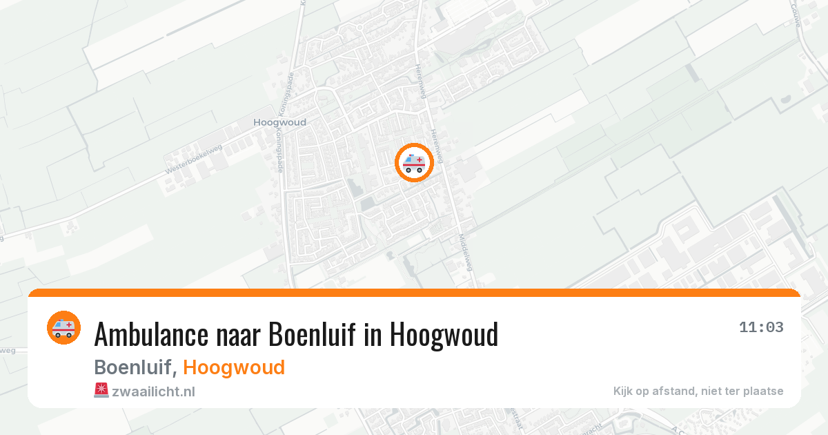 Ambulance naar Boenluif in Hoogwoud — 5 aug 2026