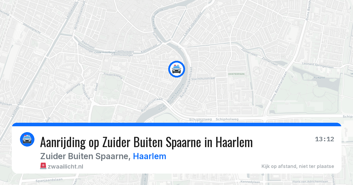 Aanrijding op Zuider Buiten Spaarne in Haarlem — 14 mei 2026