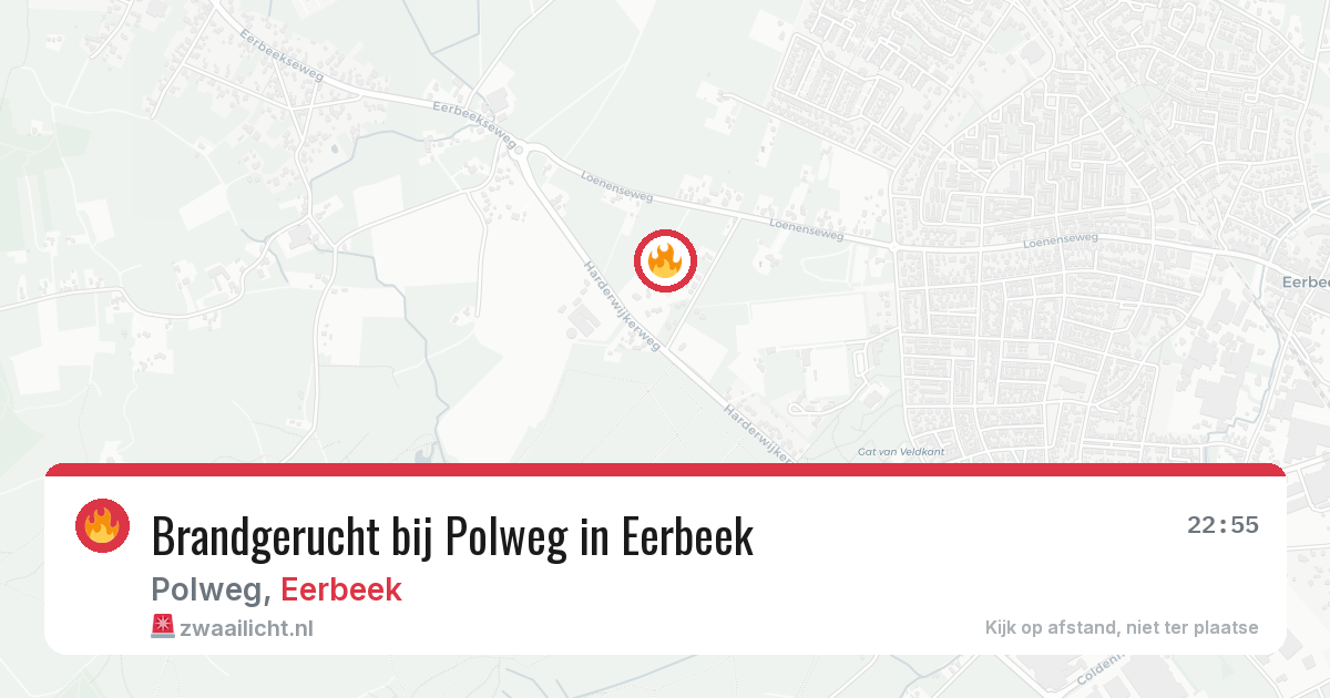 Brandgerucht bij Polweg in Eerbeek — 8 aug 2026