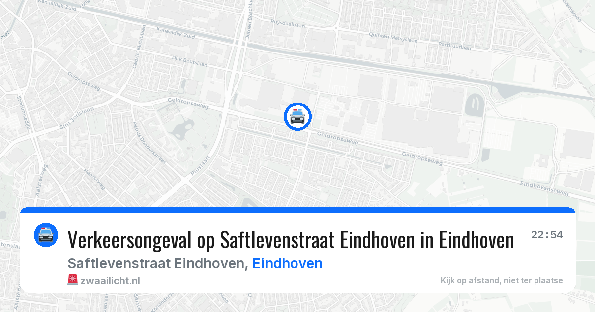 Verkeersongeval op Saftlevenstraat Eindhoven in Eindhoven — 30 apr 2026