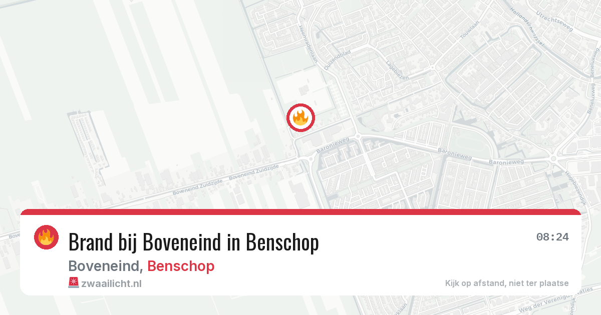 Brand bij Boveneind in Benschop — 14 mei 2026