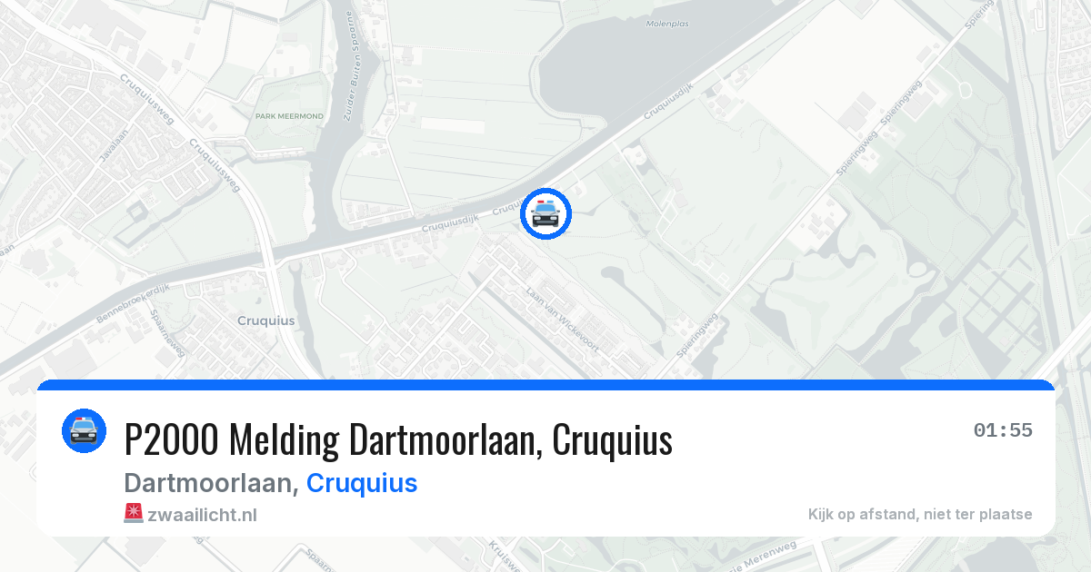 P2000 Melding Dartmoorlaan, Cruquius — 22 jul 2026