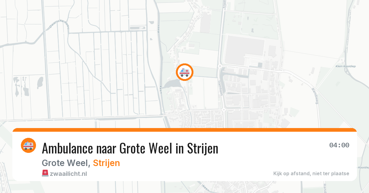 Ambulance naar Grote Weel in Strijen — 1 apr 2026