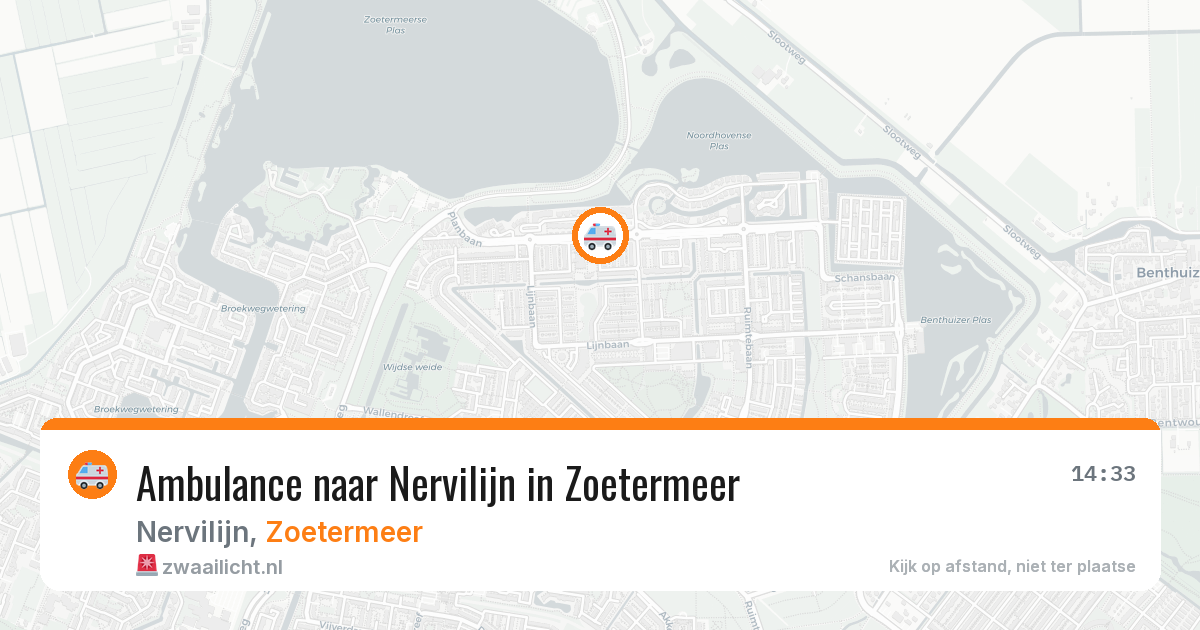 Ambulance naar Nervilijn in Zoetermeer — 9 aug 2026