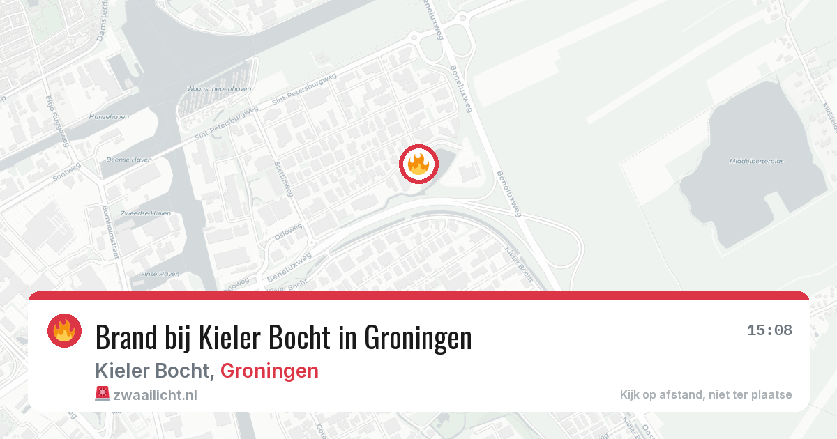 Brand bij Kieler Bocht in Groningen — 30 apr 2026
