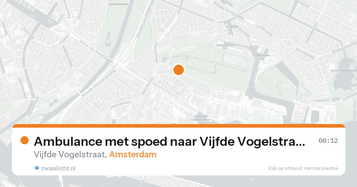 Ambulance met spoed naar Vijfde Vogelstraat in Amsterdam — 26 mei 2026