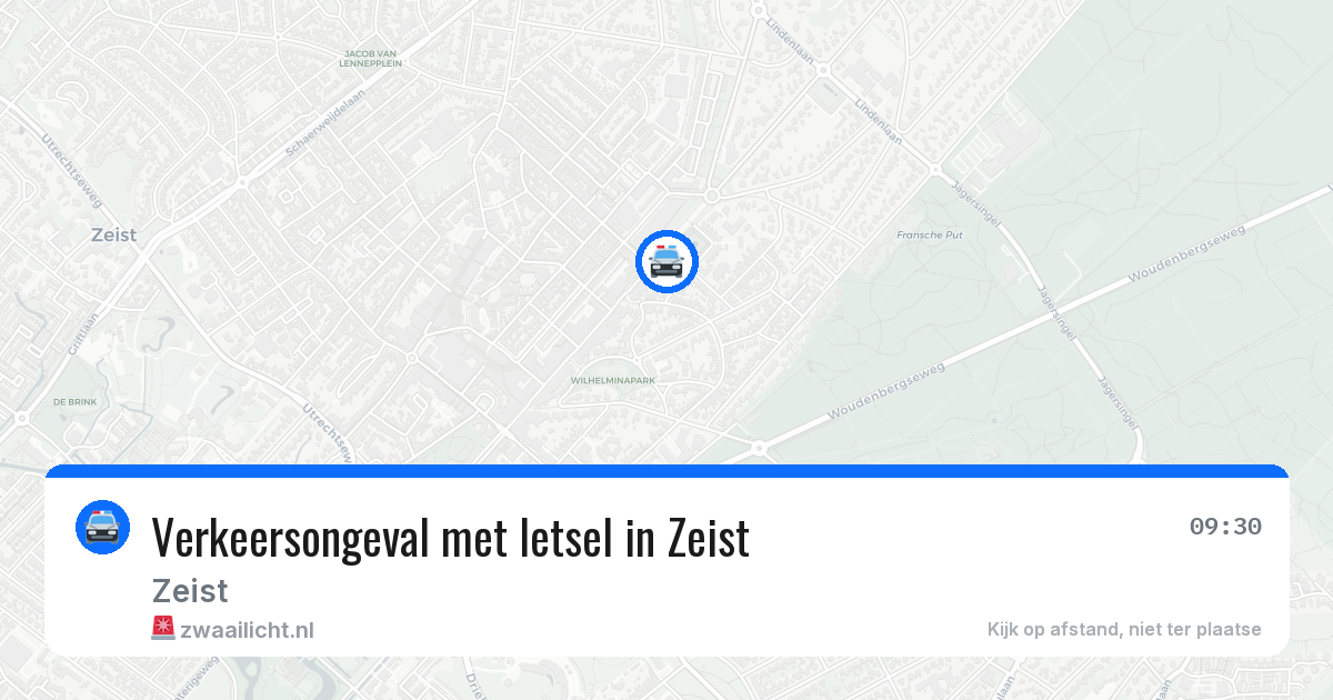 Verkeersongeval met letsel in Zeist — 30 mei 2026