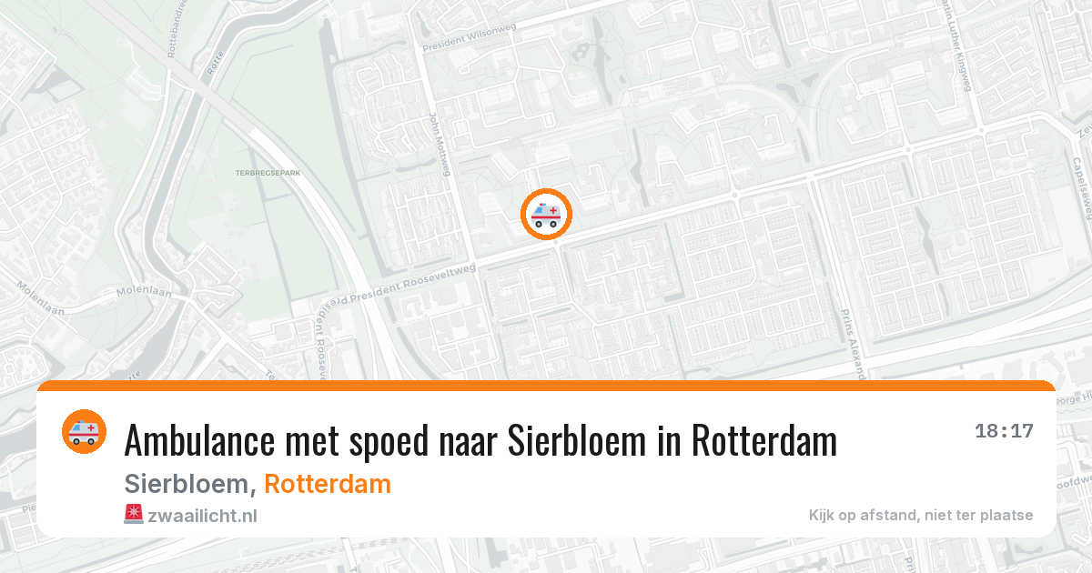 Ambulance met spoed naar Sierbloem in Rotterdam — 3 aug 2026