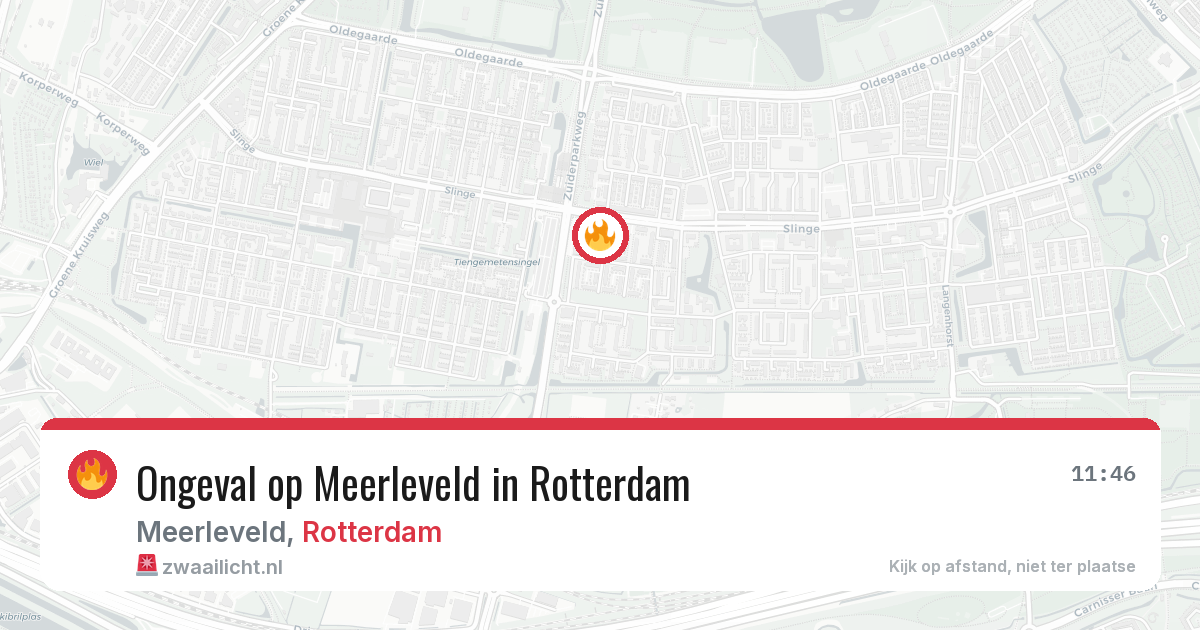Ongeval op Meerleveld in Rotterdam — 28 mei 2026