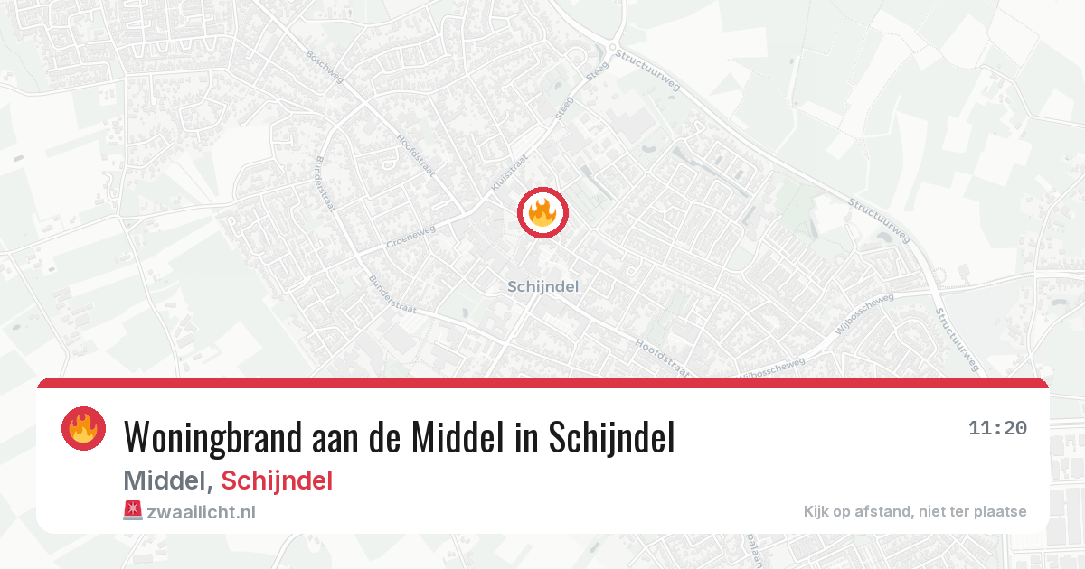 Woningbrand aan de Middel in Schijndel — 4 apr 2026