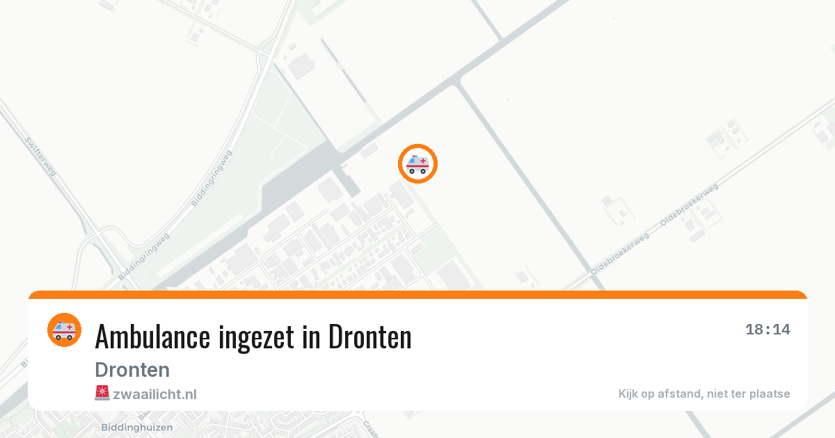 Ambulance ingezet in Dronten — 5 apr 2026