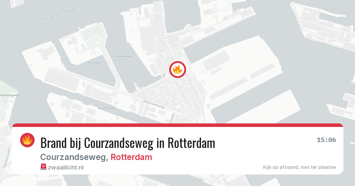 Brand bij Courzandseweg in Rotterdam — 5 mrt 2026
