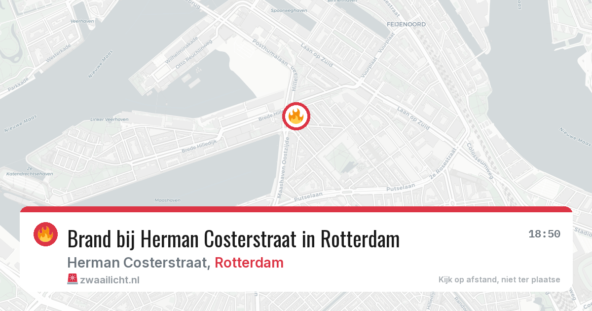 Brand bij Herman Costerstraat in Rotterdam — 19 mrt 2026