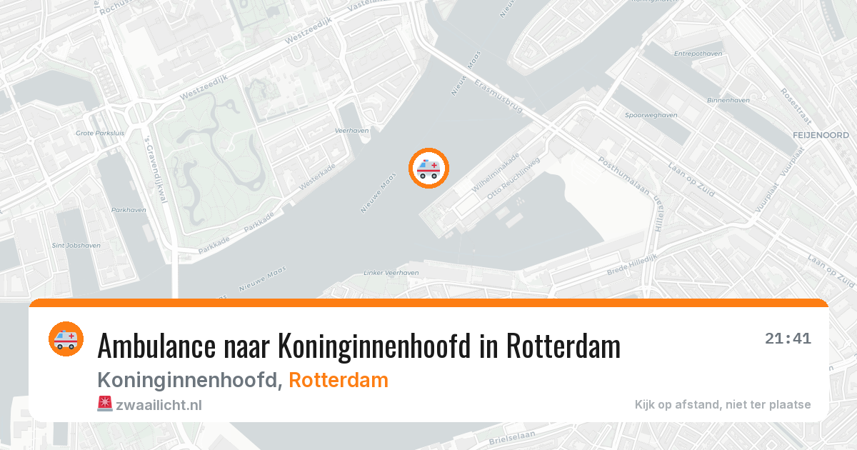 Ambulance naar Koninginnenhoofd in Rotterdam — 31 mei 2026