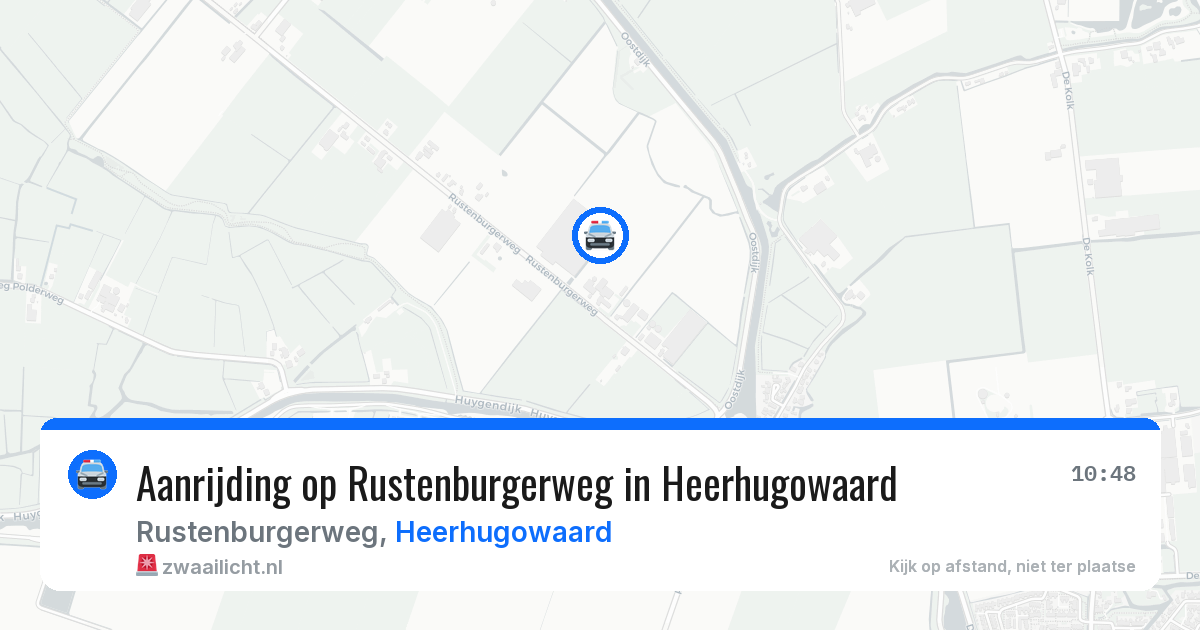 Aanrijding op Rustenburgerweg in Heerhugowaard — 30 mrt 2026