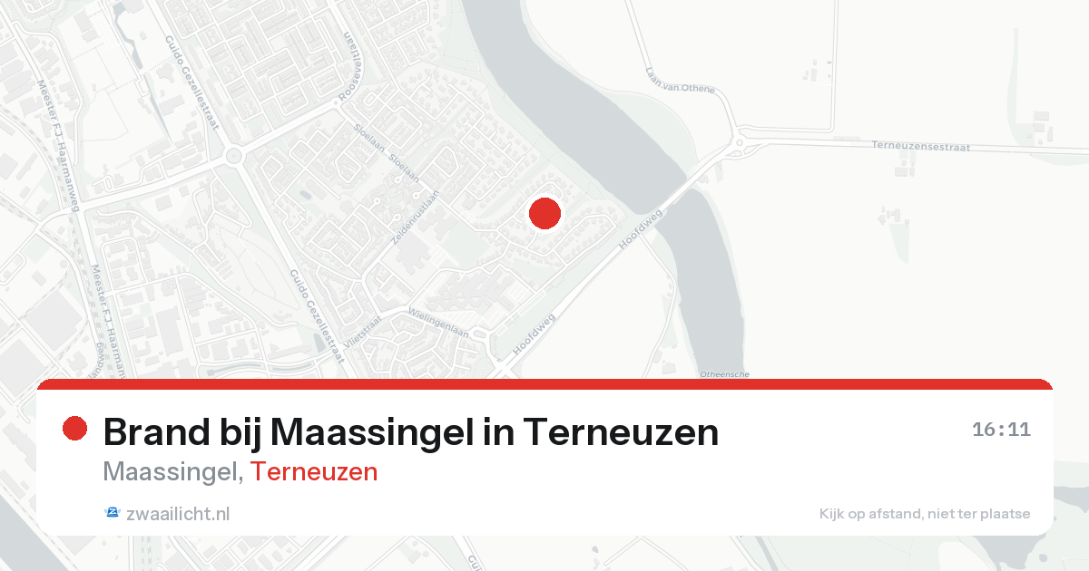 Brand bij Maassingel in Terneuzen — 21 aug 2026