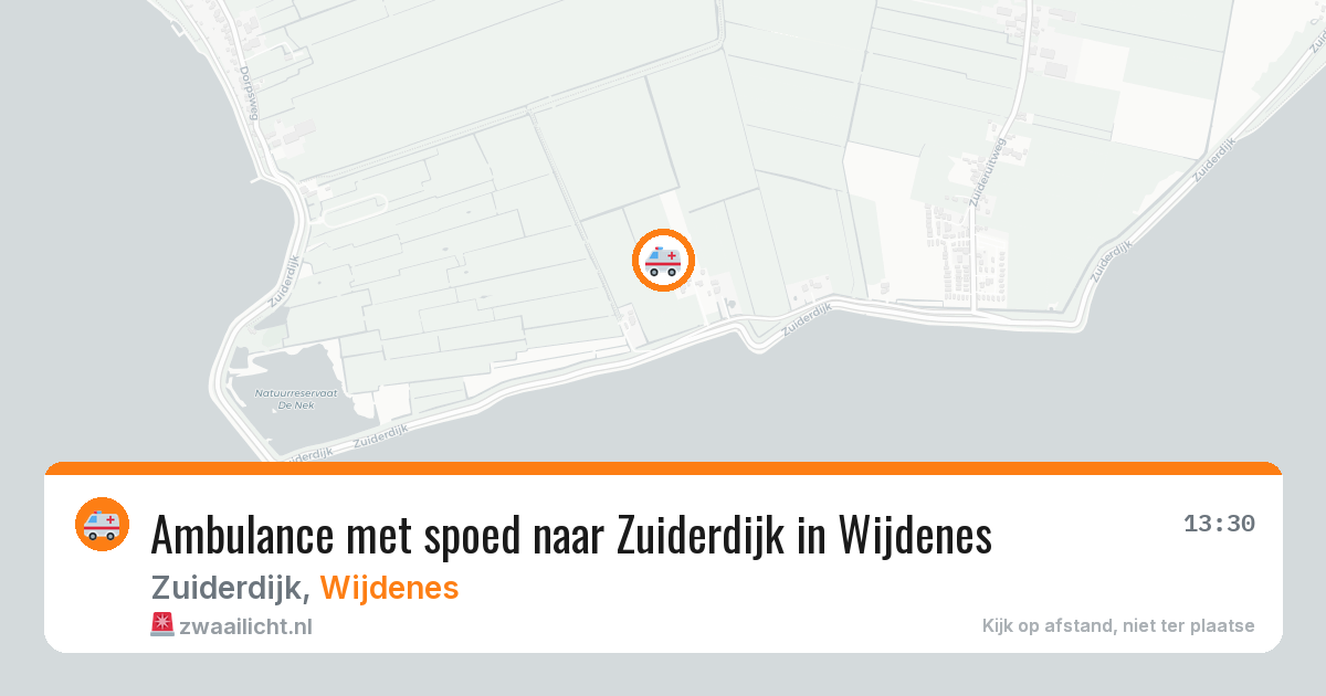 Ambulance met spoed naar Zuiderdijk in Wijdenes — 15 mrt 2026