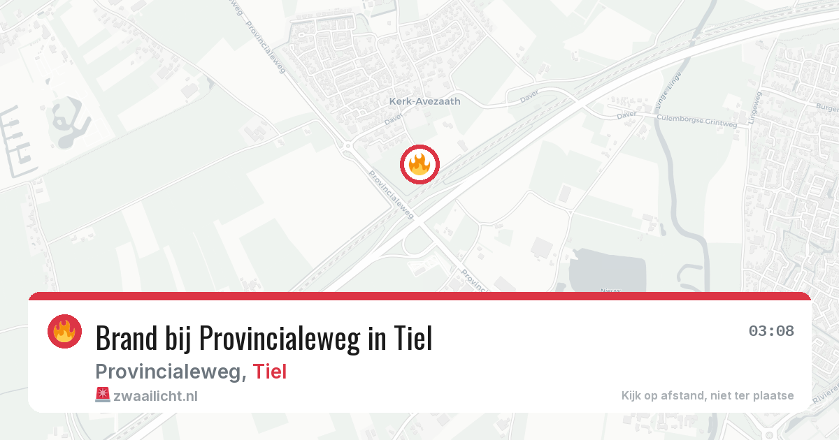 Brand bij Provincialeweg in Tiel — 28 jun 2026