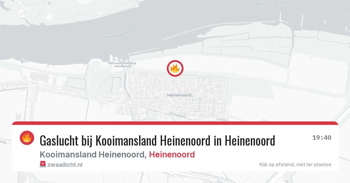 Gaslucht bij Kooimansland Heinenoord in Heinenoord — 2 jul 2026