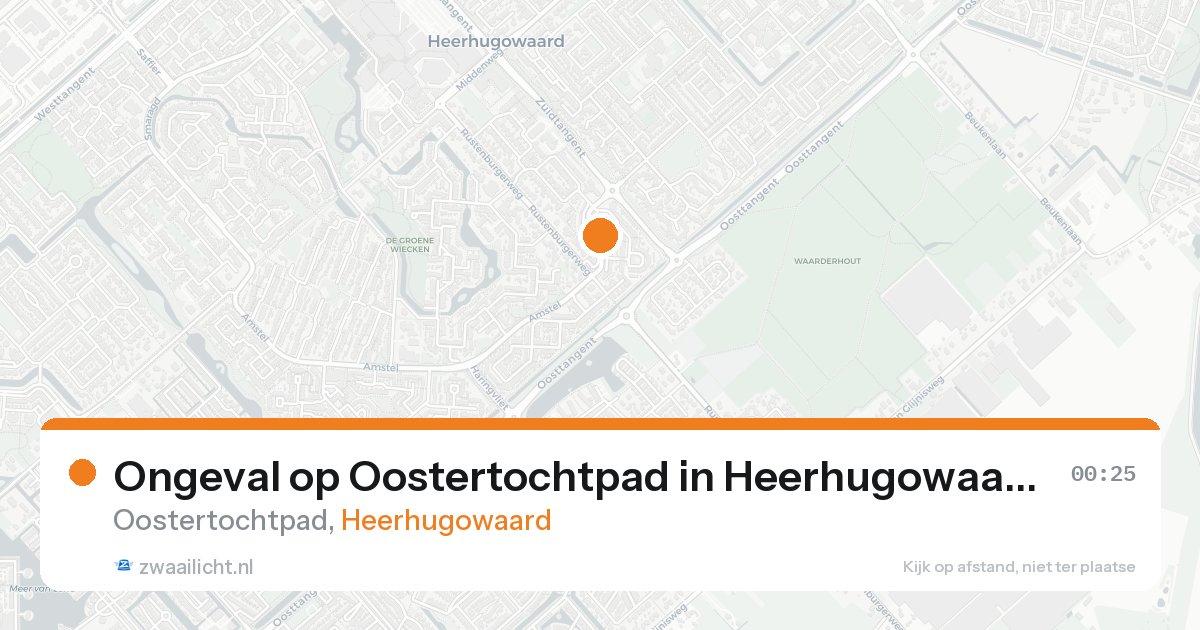 Ongeval op Oostertochtpad in Heerhugowaard — 15 aug 2026