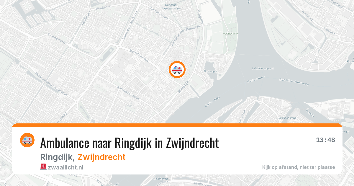 Ambulance naar Ringdijk in Zwijndrecht — 14 aug 2026