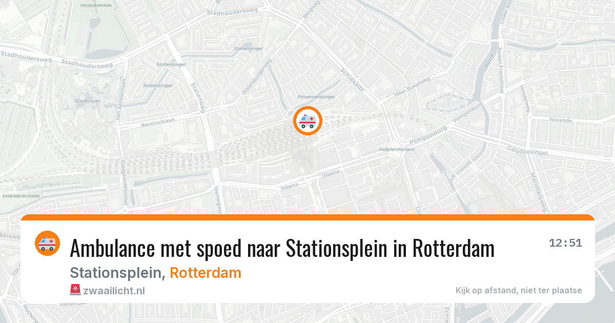 Ambulance met spoed naar Stationsplein in Rotterdam — 16 mrt 2026