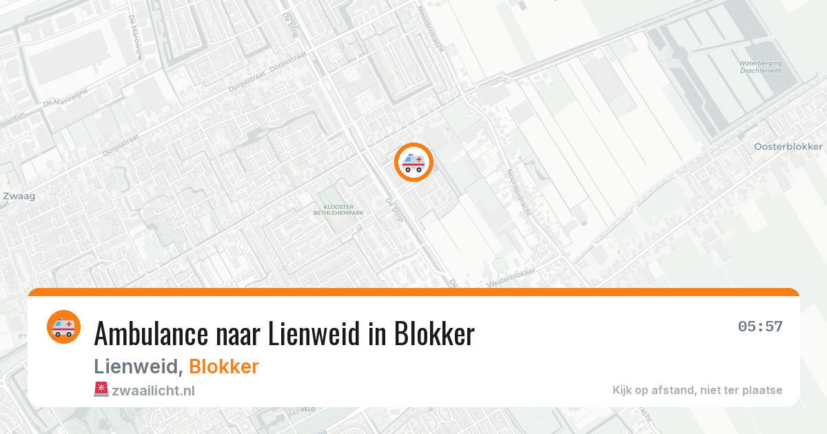 Ambulance naar Lienweid in Blokker — 9 feb 2026