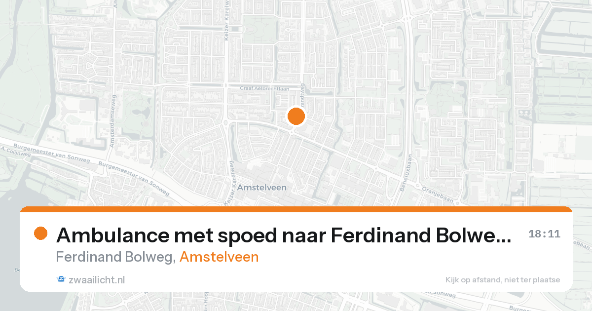 Ambulance met spoed naar Ferdinand Bolweg in Amstelveen — 27 mei 2026