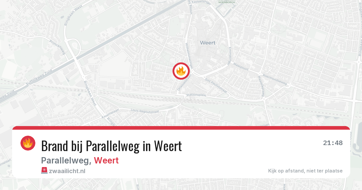 Brand bij Parallelweg in Weert — 26 jun 2026