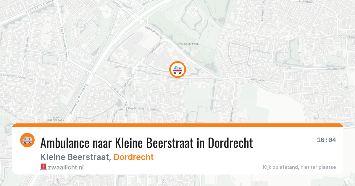 Ambulance naar Kleine Beerstraat in Dordrecht — 2 jul 2026