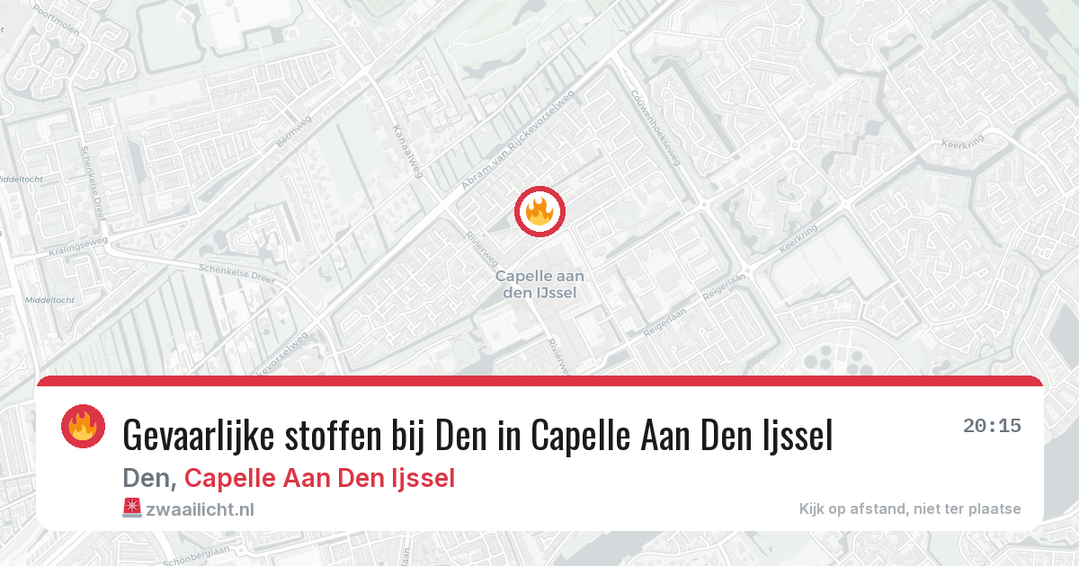 Gevaarlijke stoffen bij Den in Capelle Aan Den Ijssel — 22 mei 2026