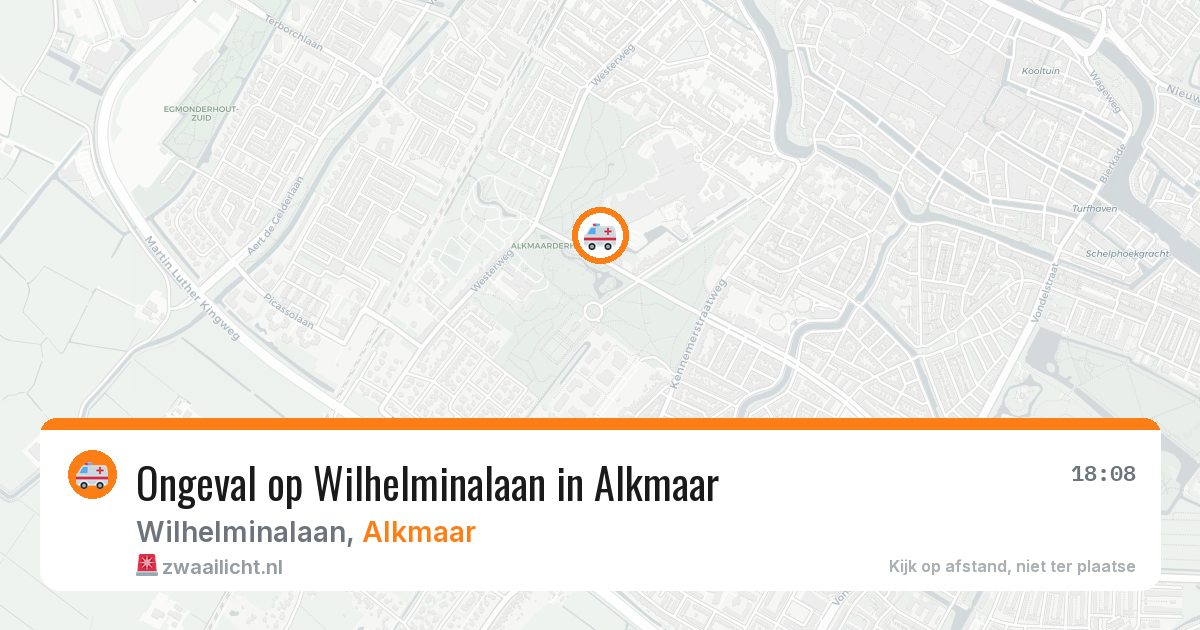 Ongeval op Wilhelminalaan in Alkmaar — 19 mrt 2026