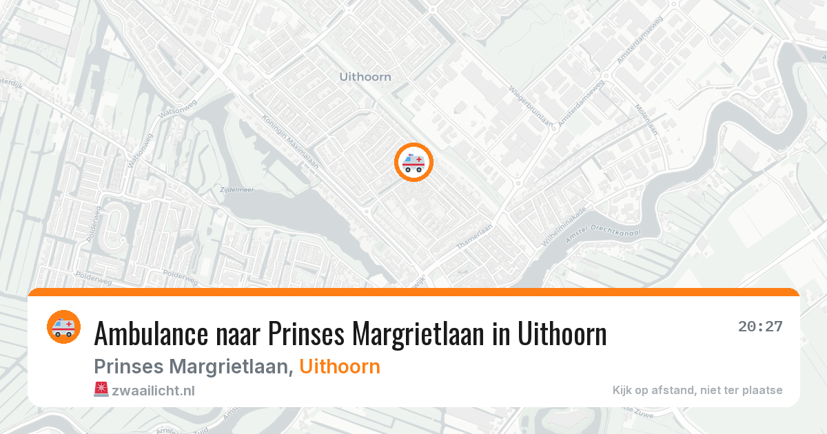 Ambulance naar Prinses Margrietlaan in Uithoorn — 18 mrt 2026