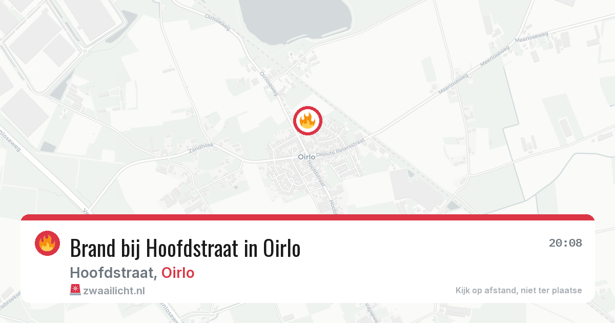 Brand bij Hoofdstraat in Oirlo — 28 mei 2026